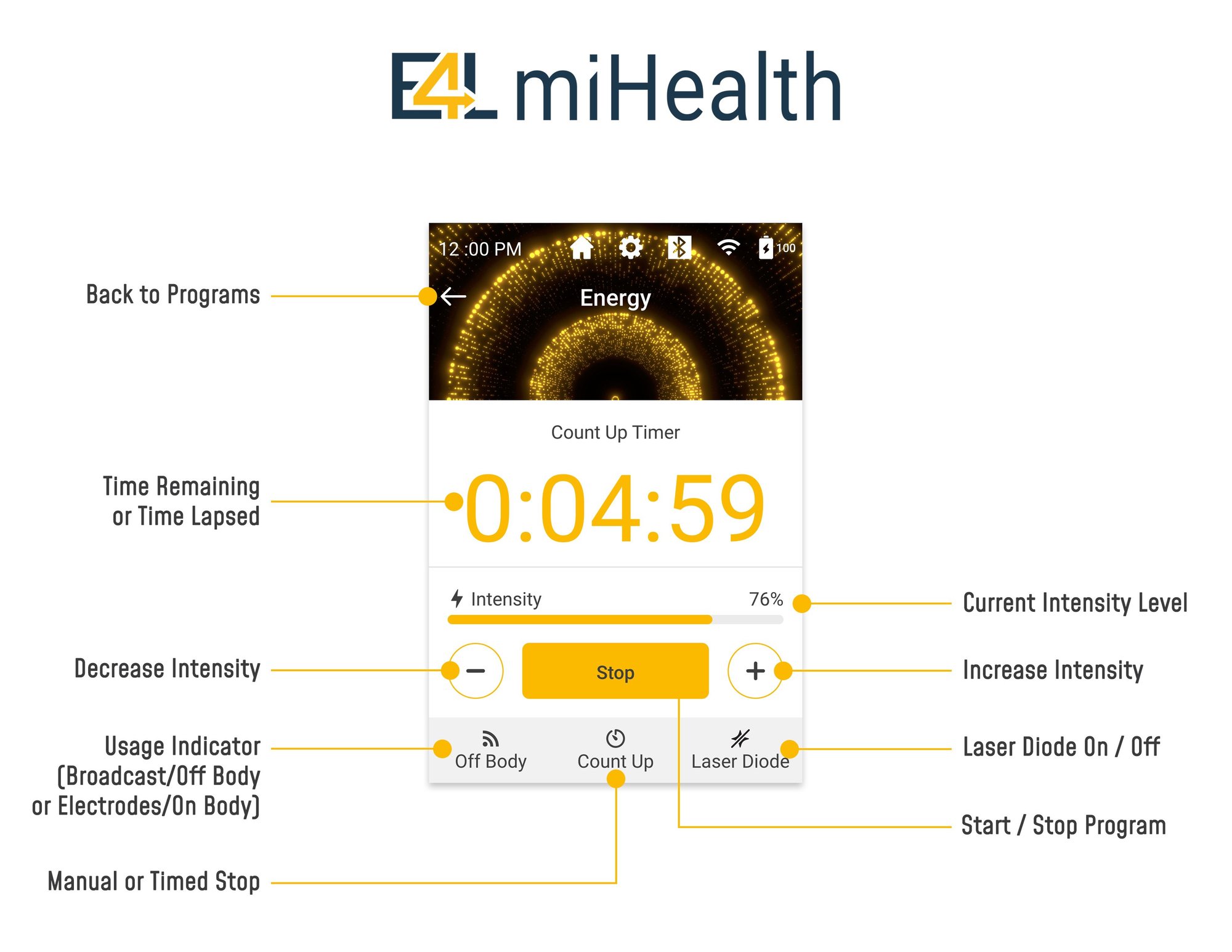 Pulse assessment & treatment explanation for Energy4Life miHealth device